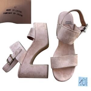 Jeffrey Campbell Moody Platform Block Heel Sandals Sz 11